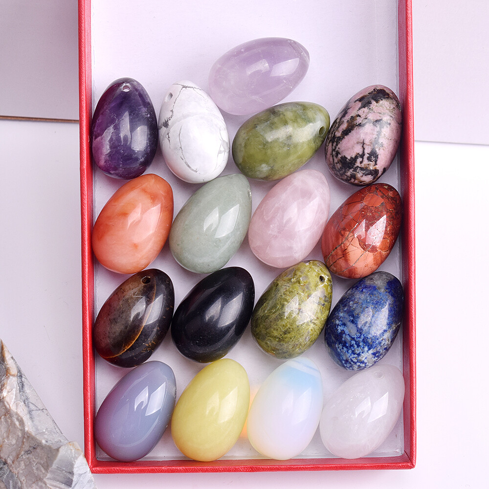 Natural Various Crystal Yoni eggs Kegel Exercise Crystal healing Balls Massage