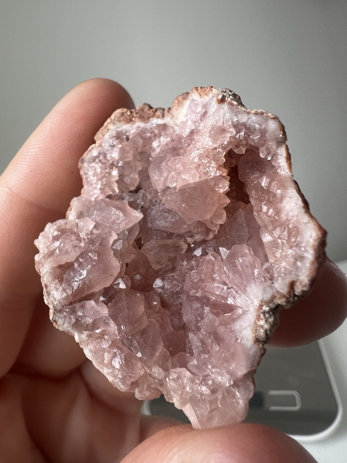 32g – Mini Pink Amethyst Geode Cave from Argentina