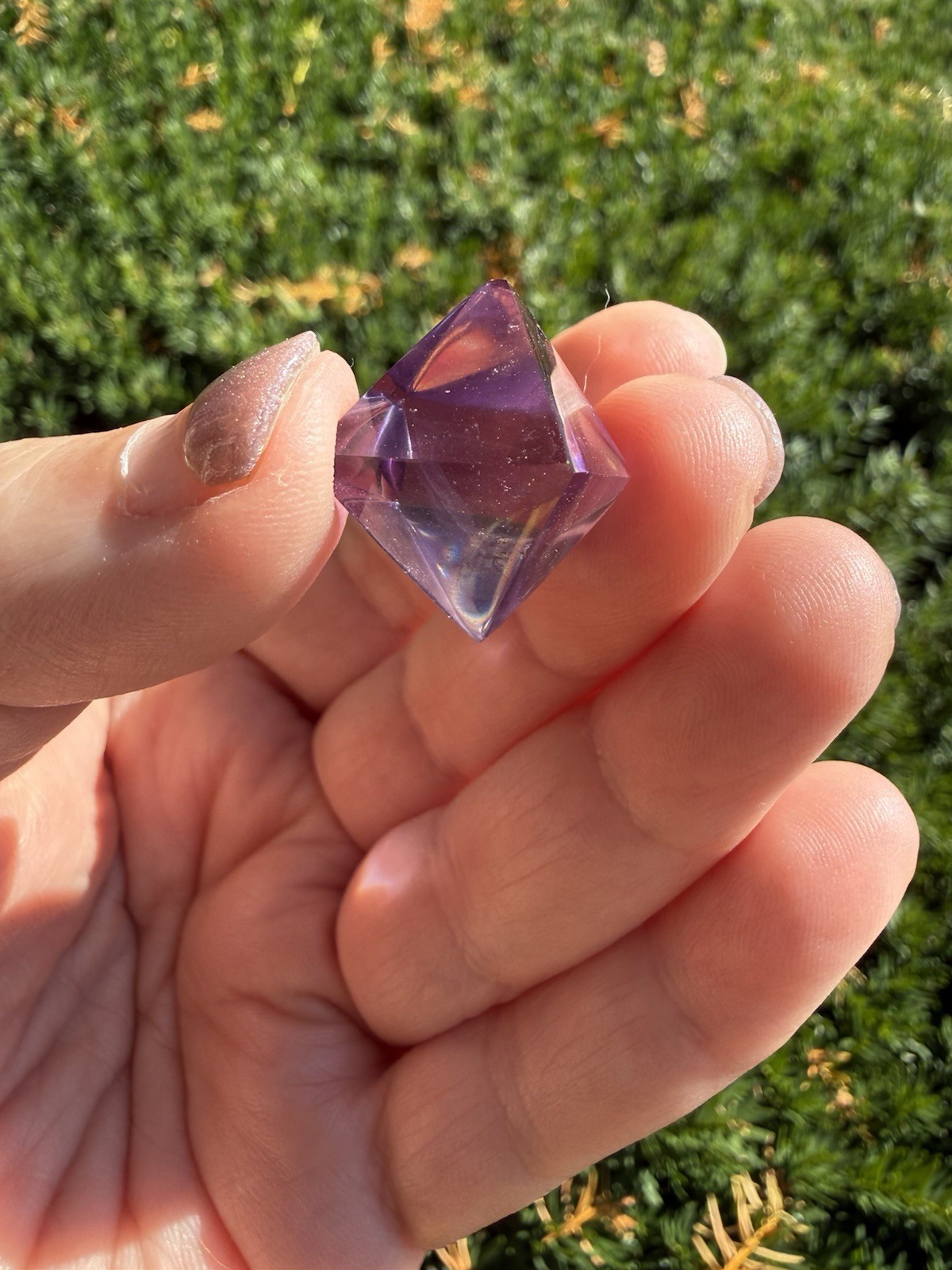 Set of 4 Fluorite Cleved Crystal Mineral Specimen Polished