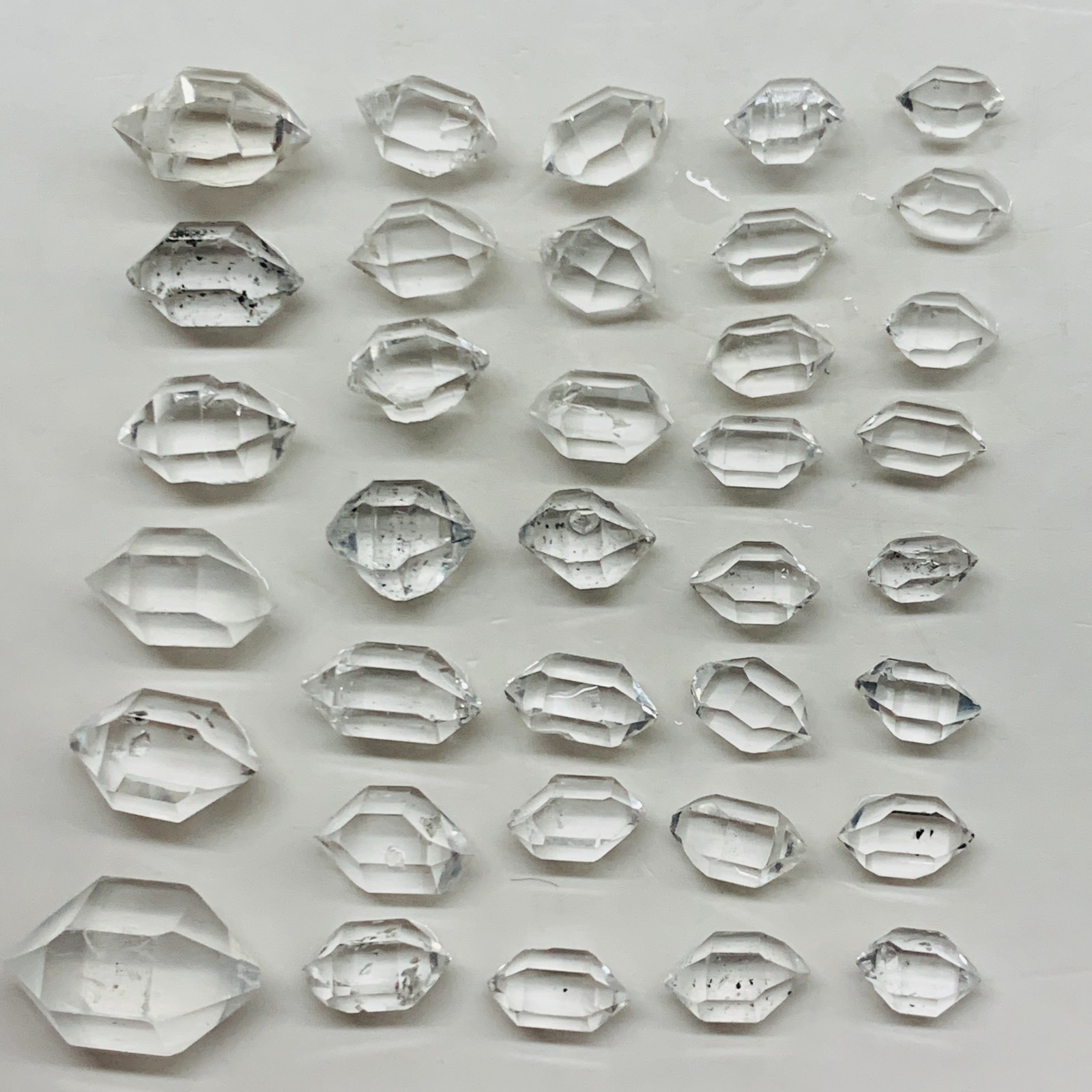 36PC small rare Herkimer diamond, quartz crystal, gemstone gift 20ct 5-11MM