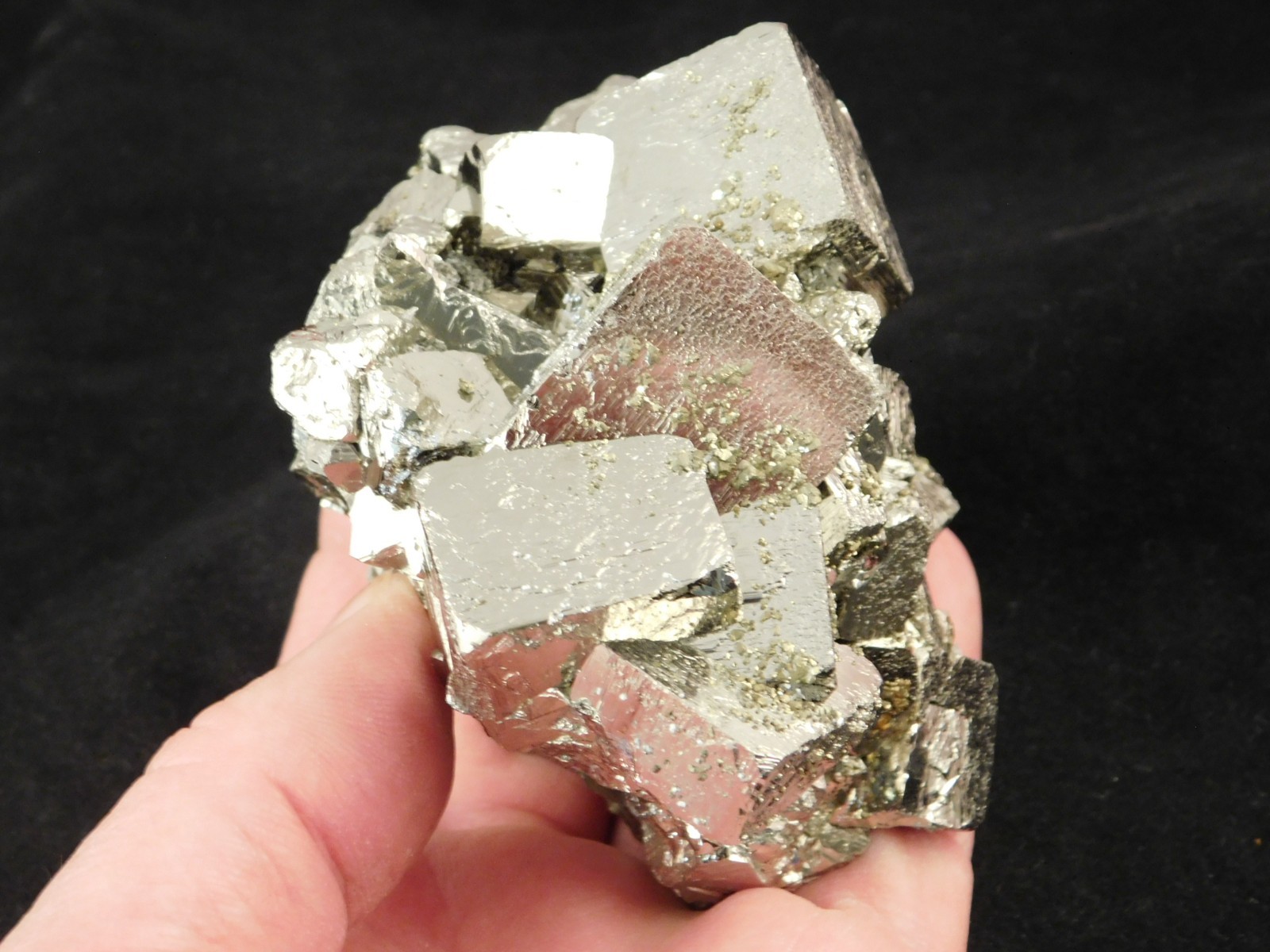 Big! 100% natural PYRITE Crystal CUBE Cluster Huanzala Mine Peru 759gr