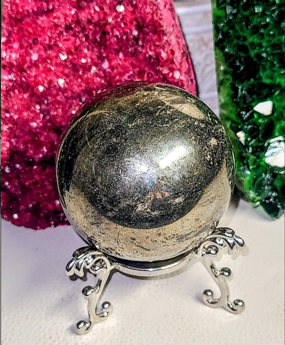 Golden Peruvian Pyrite Crystal Sphere #1