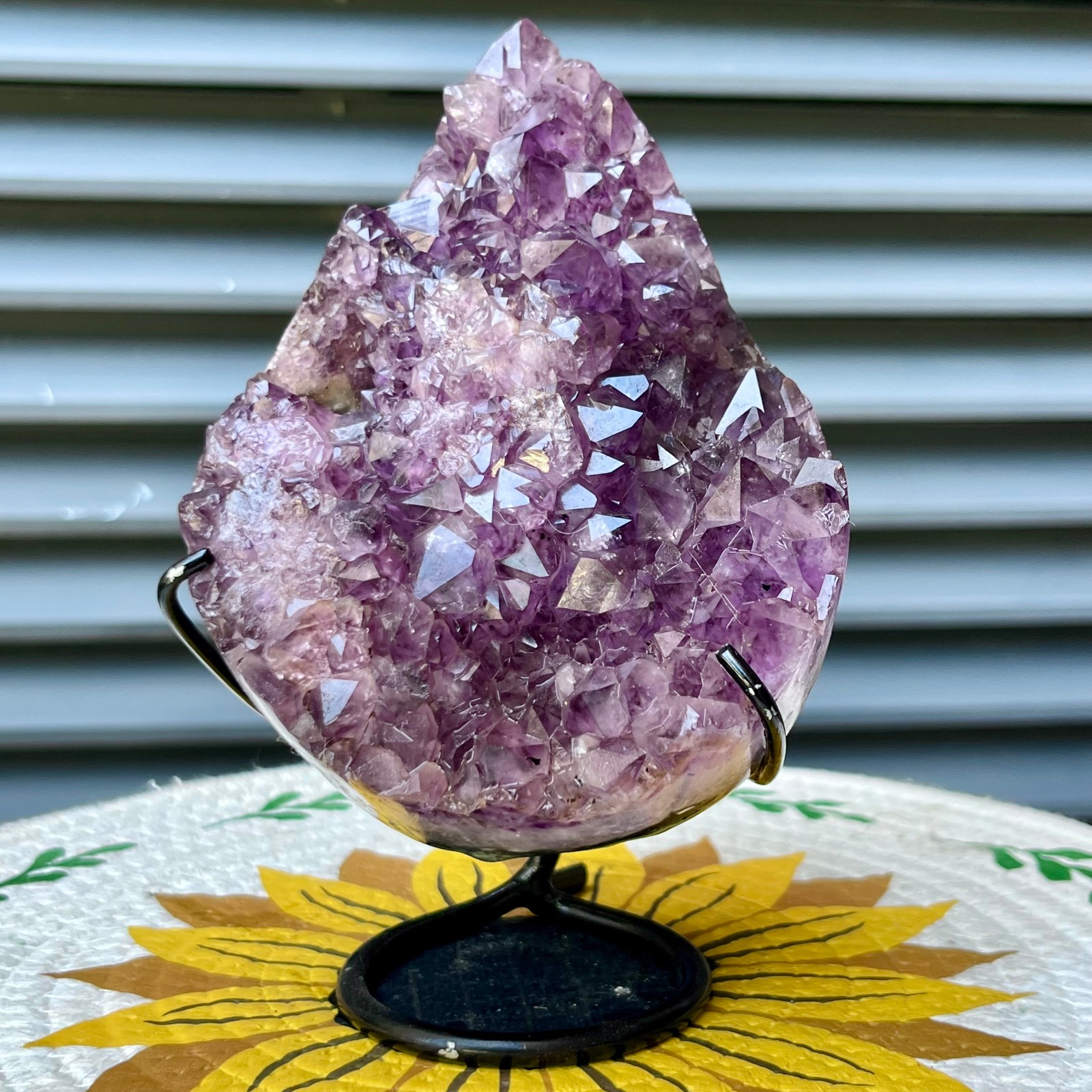 2.8 lb Natural Purple Amethyst teardrop Cluster Holiday Gift Home Office Decor