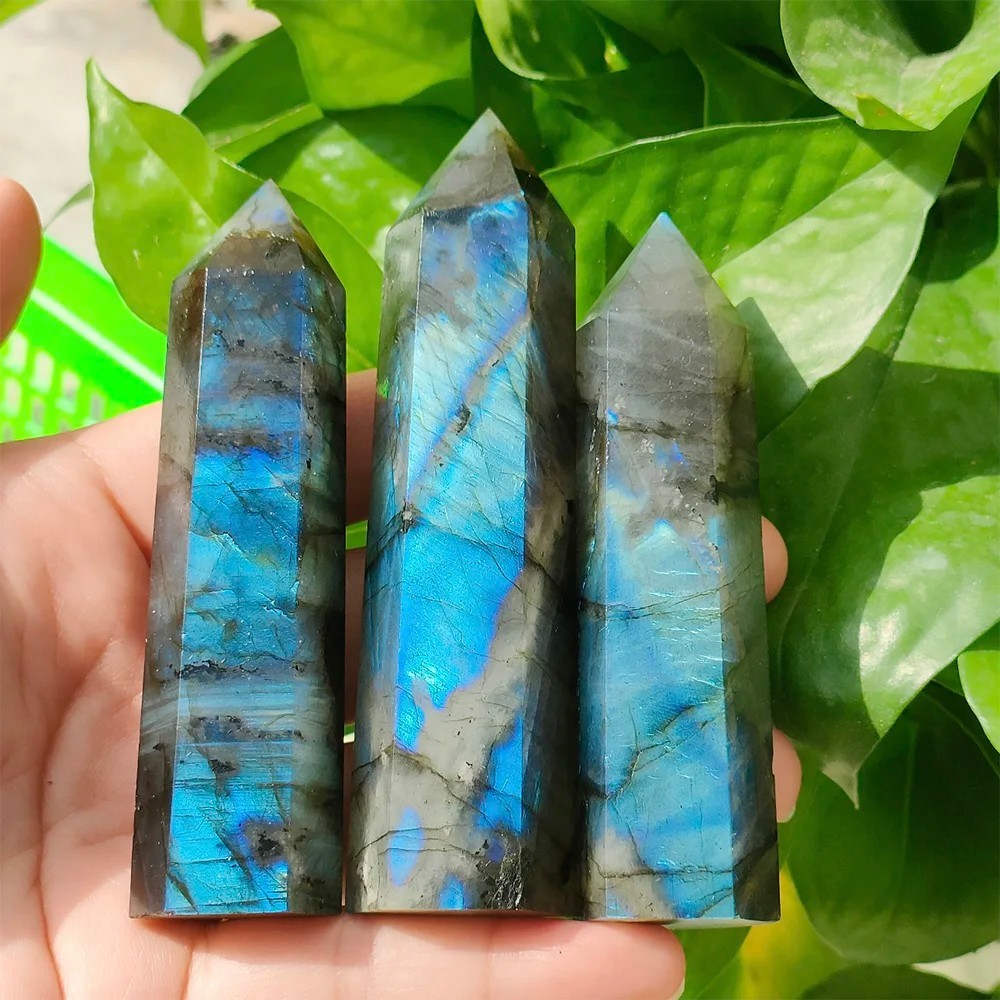 Labradorite Single Tower Point, Natural Gemstone Crystal Stone Wand Healing