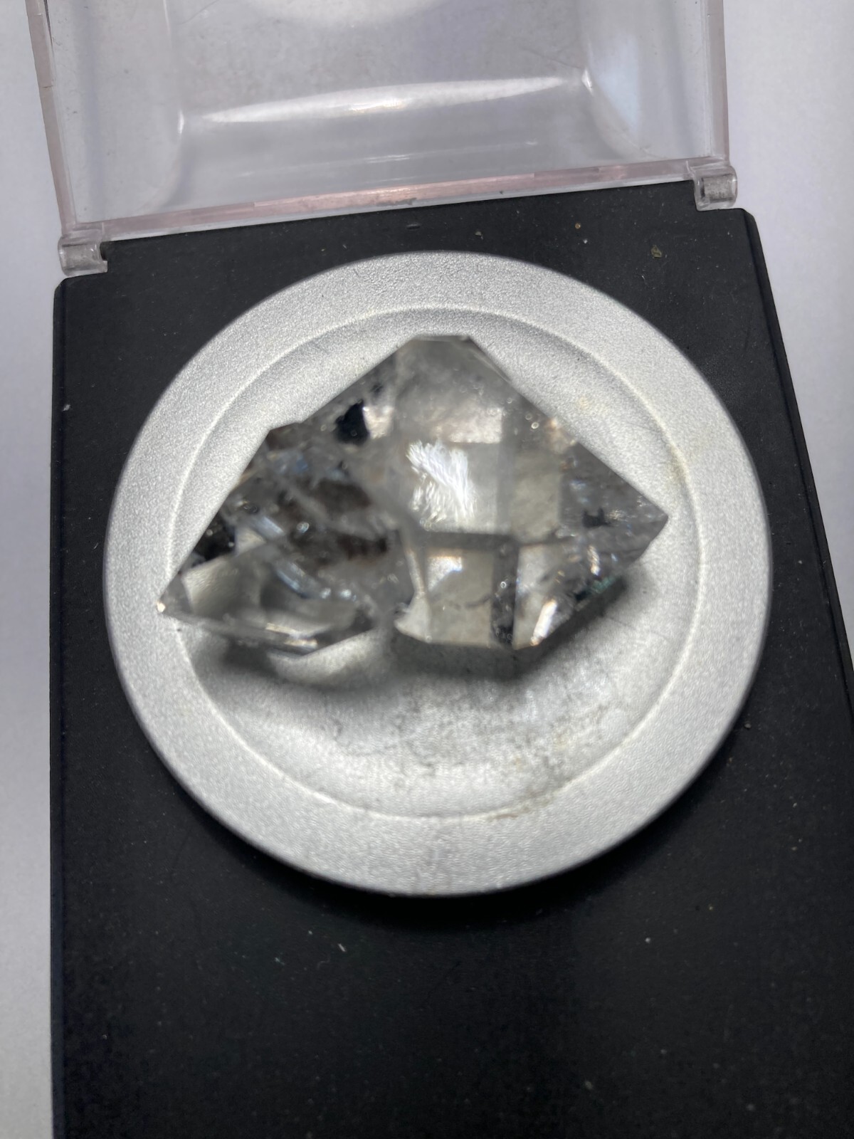 Herkimer NY AA + Diamond NEW TREASURE BOX 34mm x 20mm, 70.79 ct sec C1