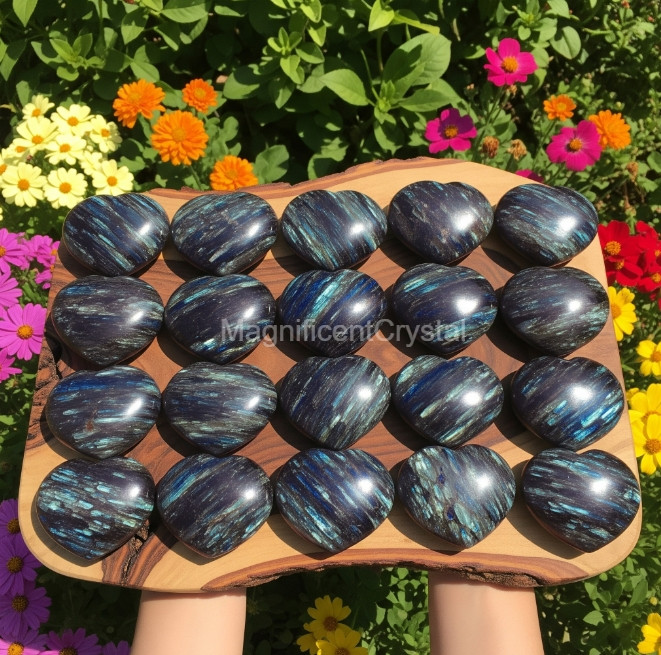 2025NEW 1pc Arfvedsonite Hearts Large Stone Quartz Healing Reiki Gift Home Decor
