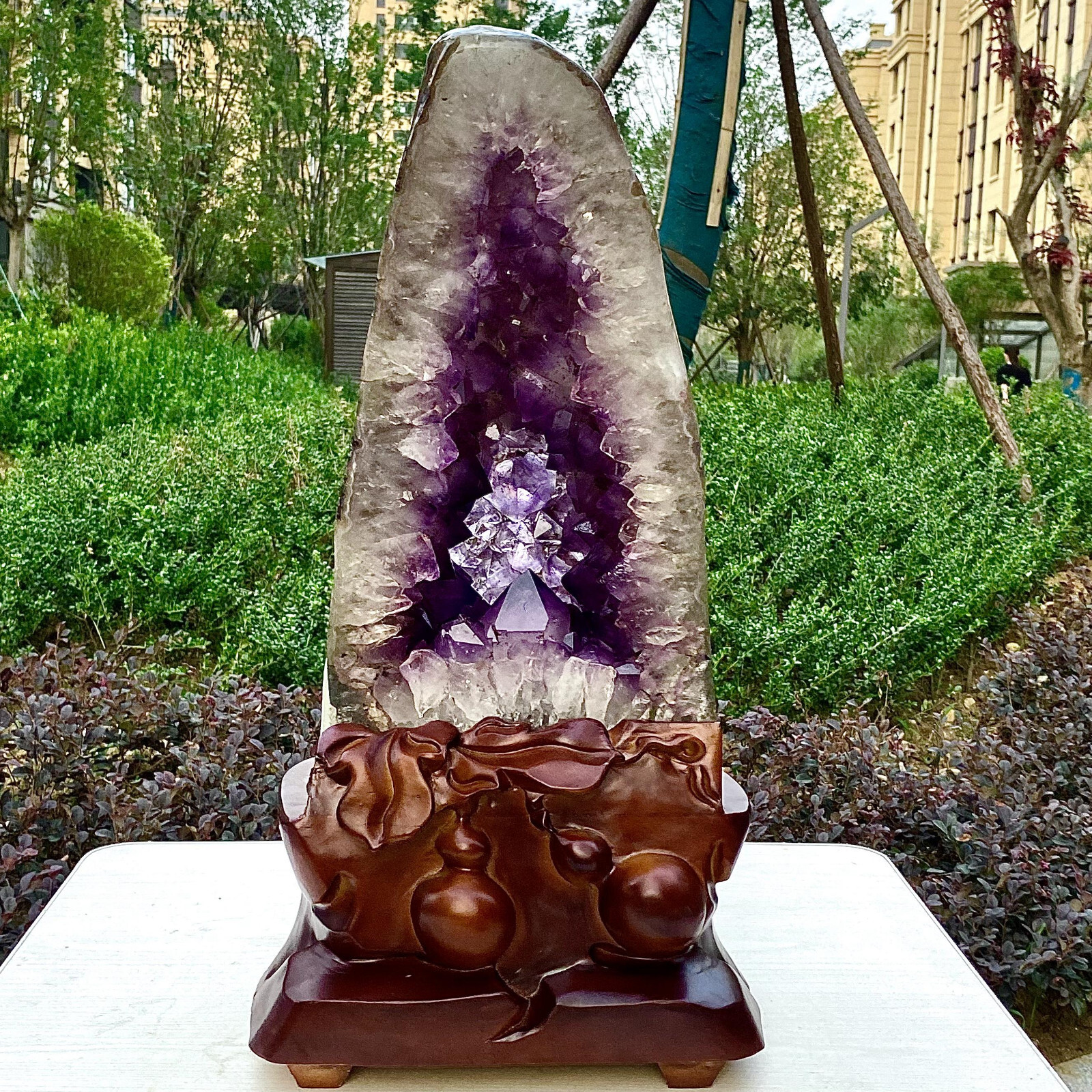 28LB Natural Brazilian Amethyst Crystal Cave Stone Cluster Quartz Geode Healing