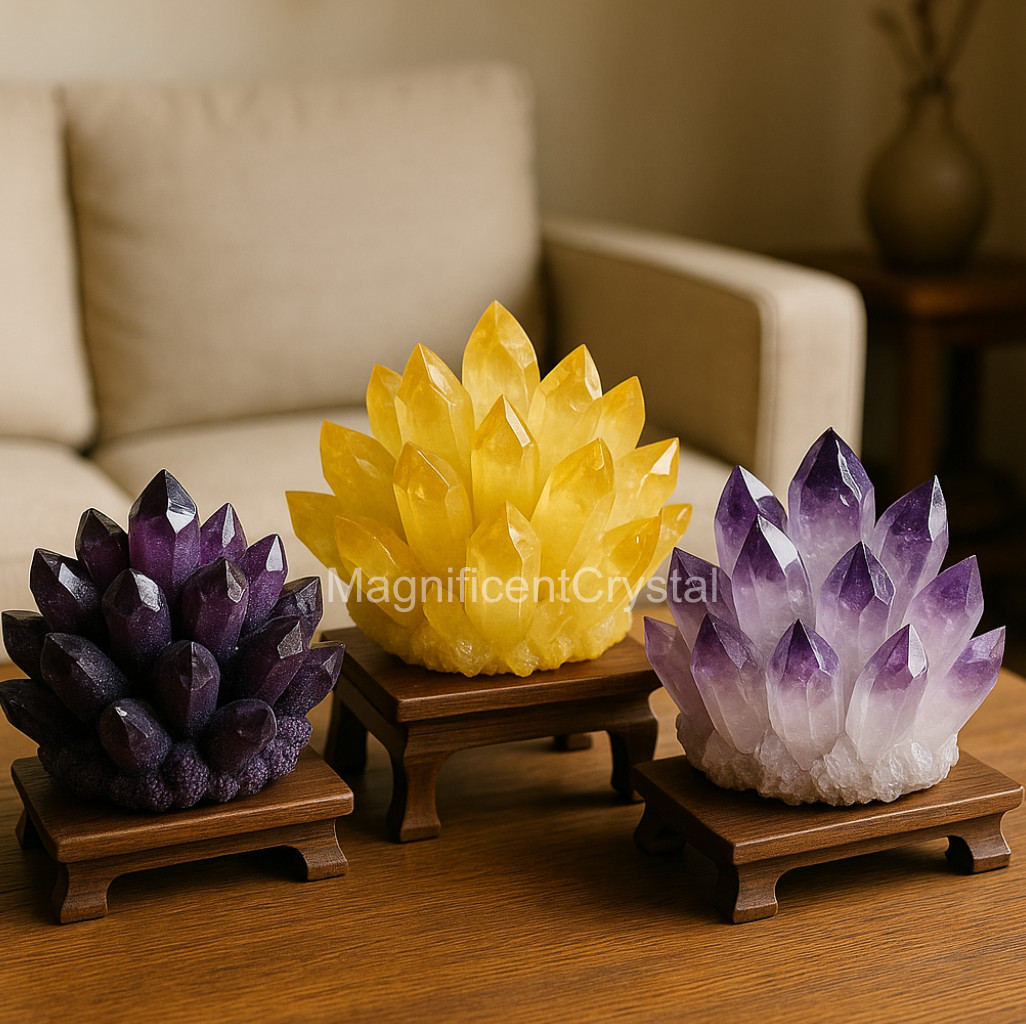 3PCS/Set Bestseller500G Crystal Cluster Natural Rough Geode Reiki Quartz Display
