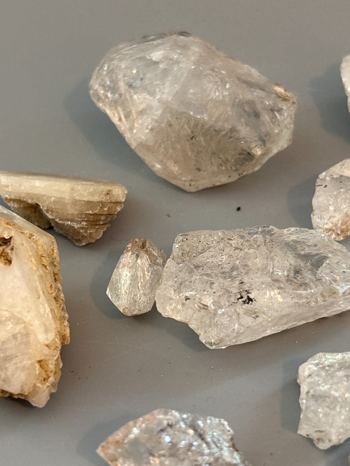 Genuine Herkimer Diamond NY Quartz Crystal Lot Raw Shards Bulk 12 oz Specimens