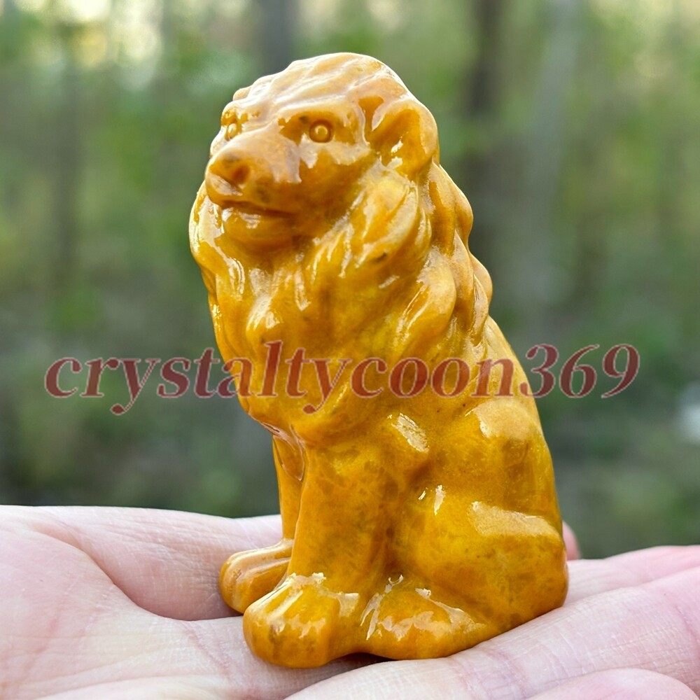 2″ Natural Quartz Crystal Lion Skull Hand Carved Quartz Crystal Reiki Animal 1pc