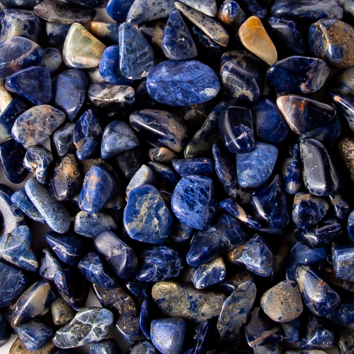 1/4 lb Tumbled Sodalite Quartz Gemstone Crystals 30-50 Stones Gem Rock Specimens
