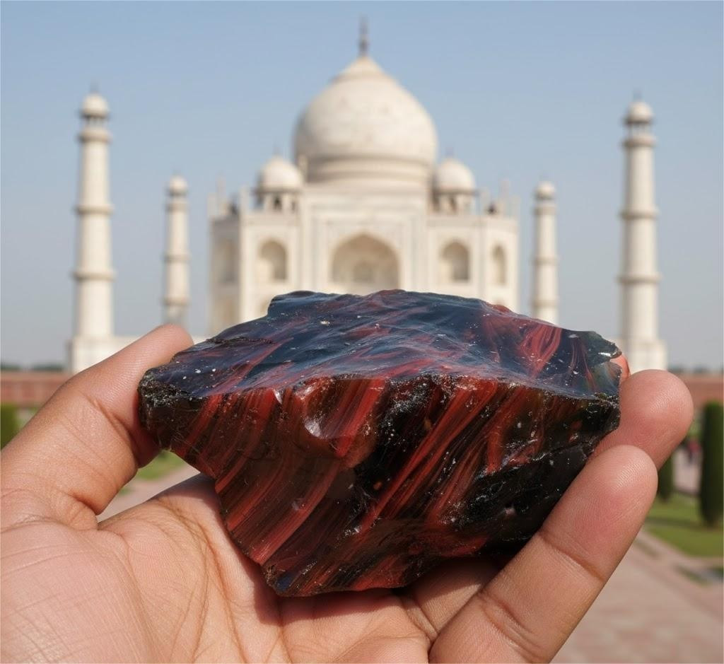 Premium Bloodstone Jasper Slab 800-900 Carats | Red Healing Crystal from Brazil