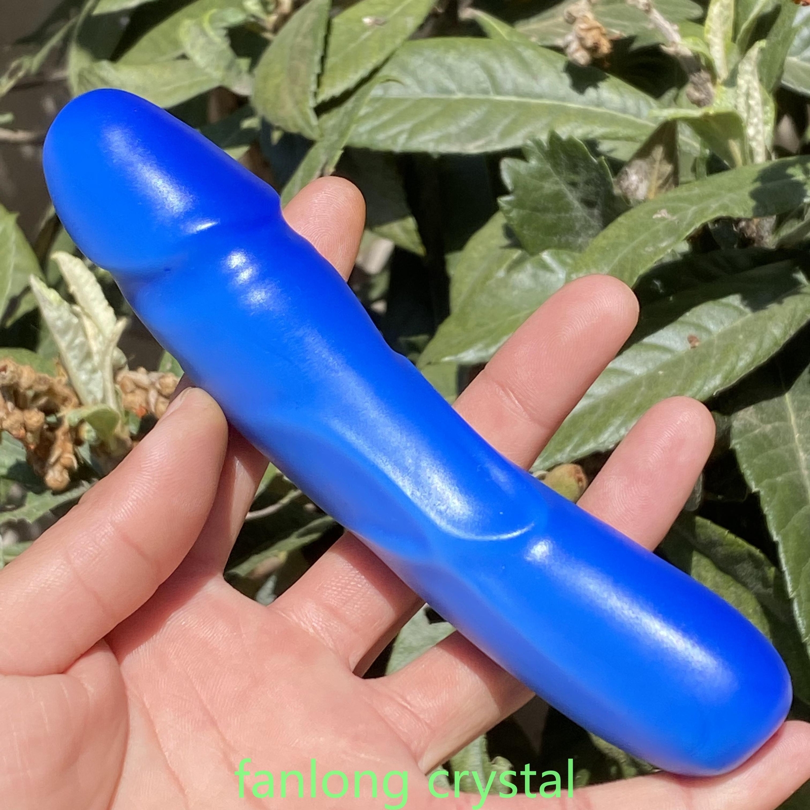 6in blue Opalite Male Penis Quartz Crystal Skull Massager scrub Gem 1PC