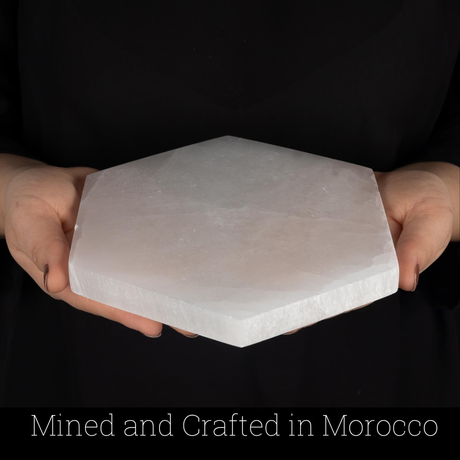 8″ Large Selenite Crystal Charging Plate, Cleansing, Meditation Spiritual Gift