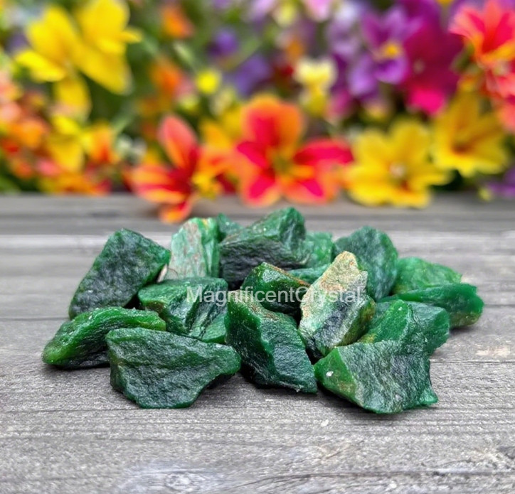 3PCS Natural Raw Emerald Stones Green Crystal Rocks Gemstones Healing Home Decor