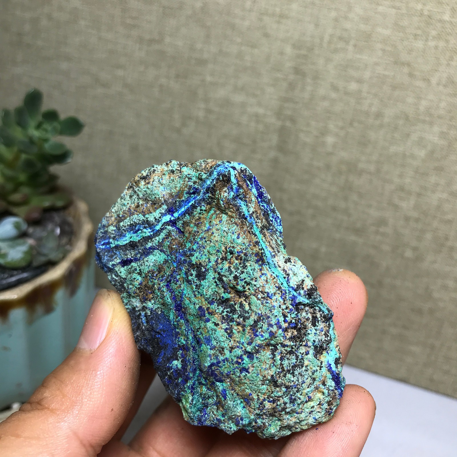 69g Natural Azurite Malachite gemstone Rough original Crystal Specimen A5183