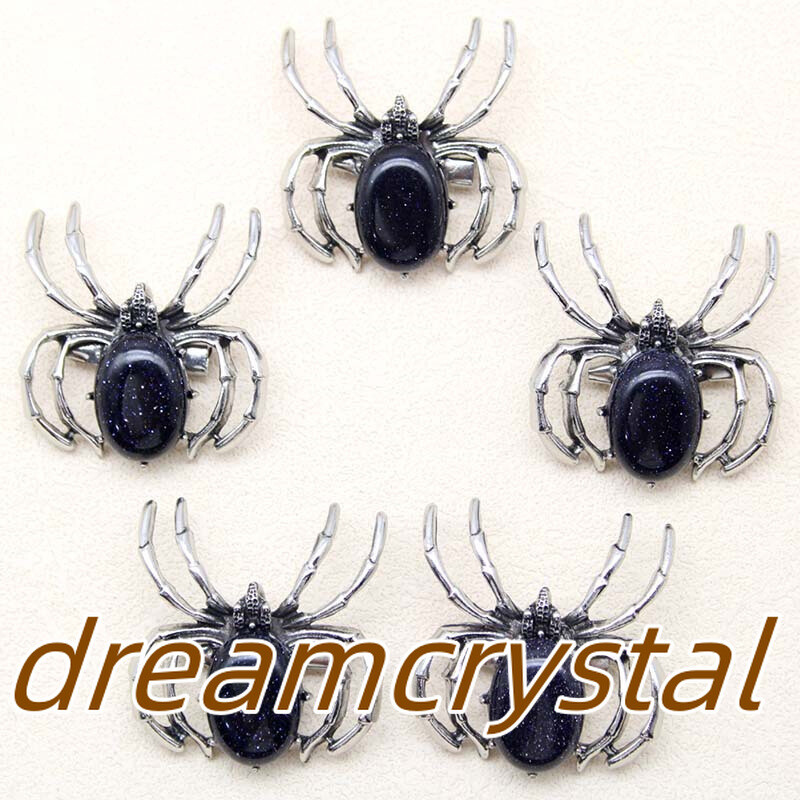 50pcs Mix Natural Quartz Crystal Alloy Spider Skull Reiki Random Insect Skull