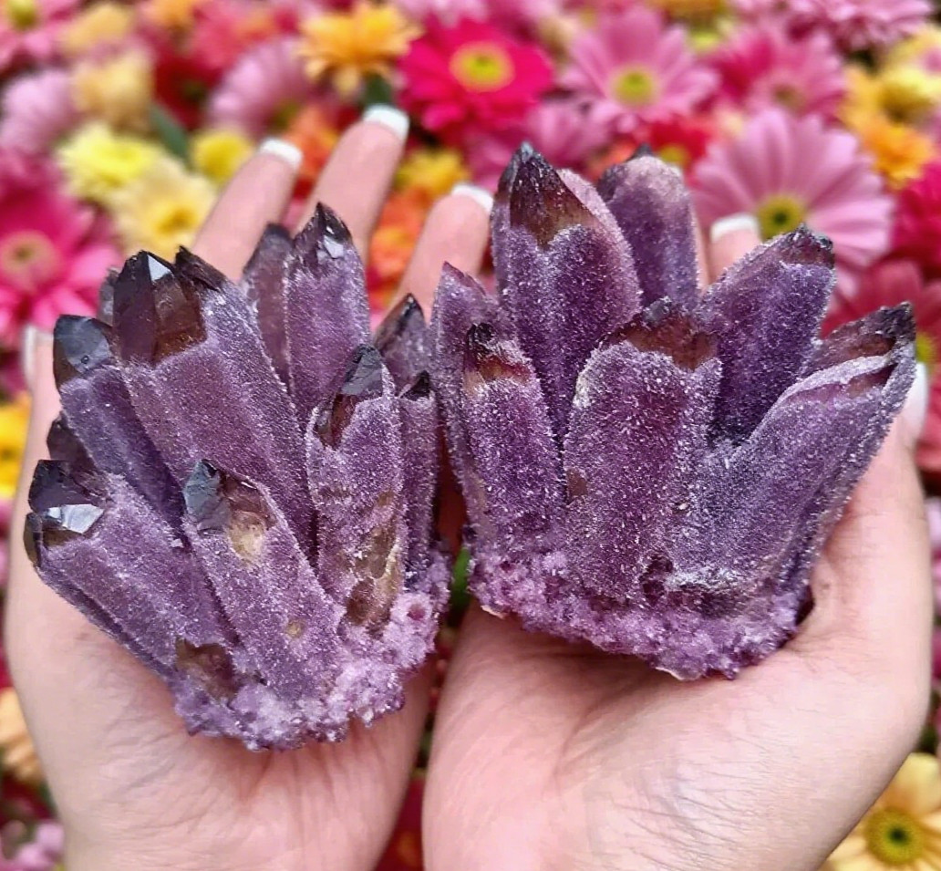 300G+Amethyst Crystal Cluster Sparkling Purple Crystal Specimen High Energy Gift