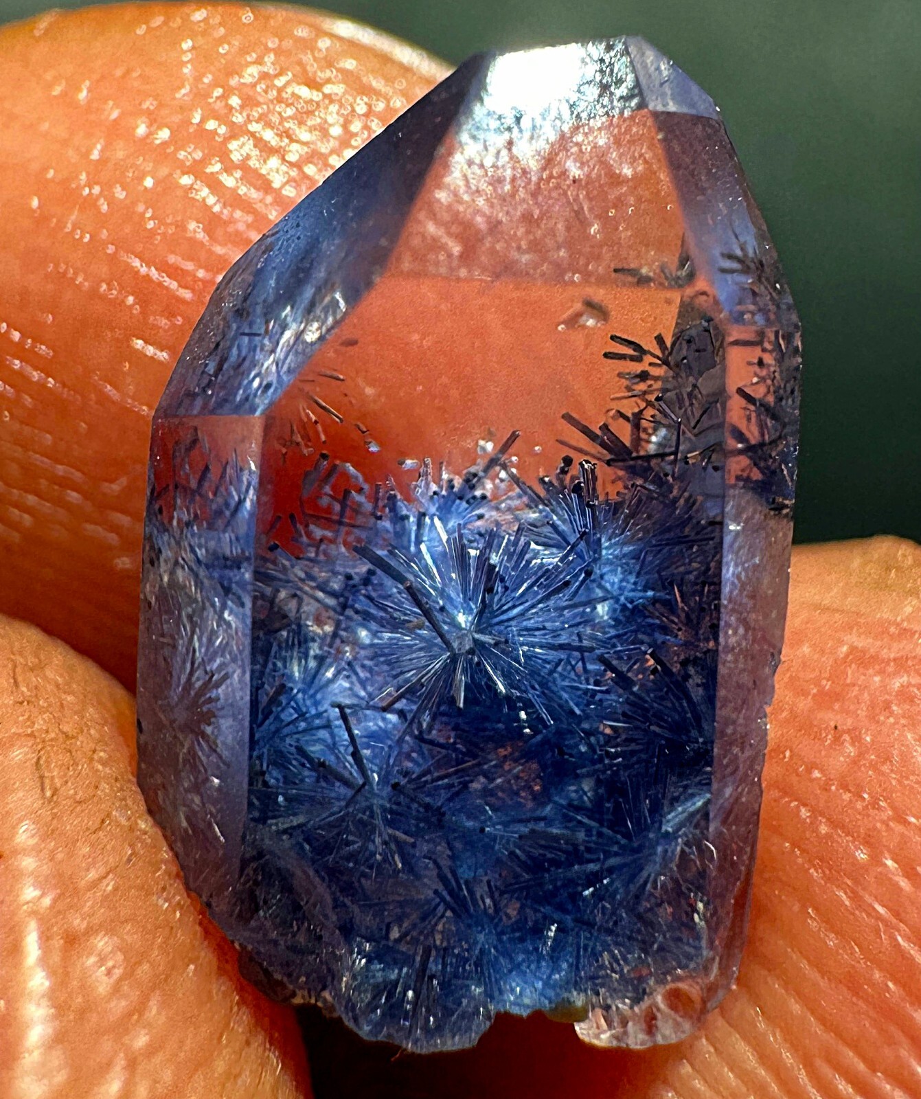 4.2ct Very Rare NATURAL Beautiful Blue Dumortierite Crystal Polishing Specimen