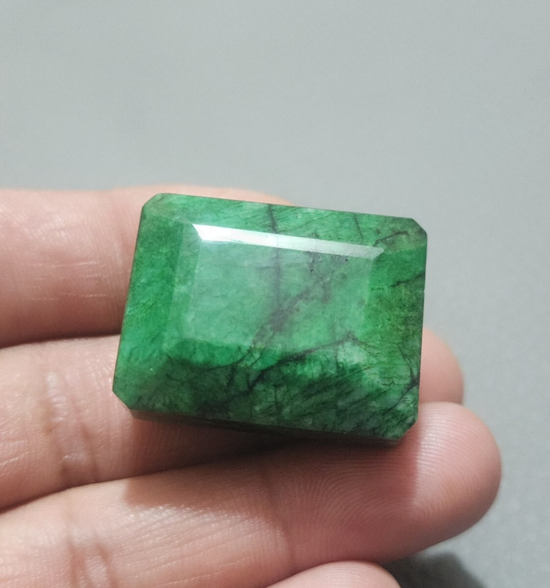 157.50 Crt Wonderful Green Brazilian Emerald, Emerald Cut Loose Gemstone Jewelry