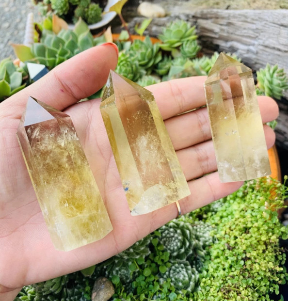 Natural Citrine Quartz Tower Spiritual Healing Crystal Gift Boost Confidence
