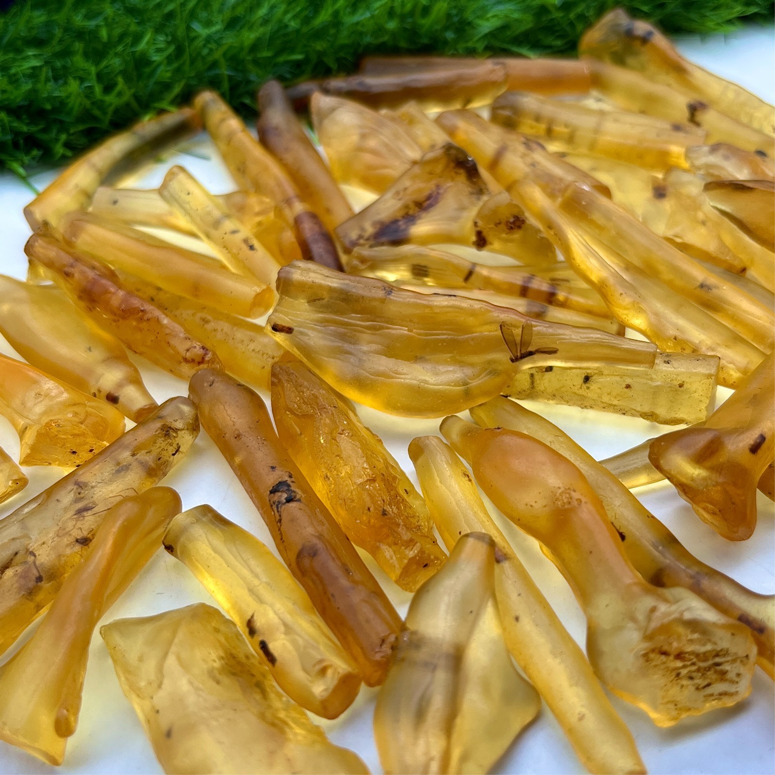Natural Amber Rough With Insects Inside, 1.75 Inch , 2.5 Inches, Raw Gold Amber