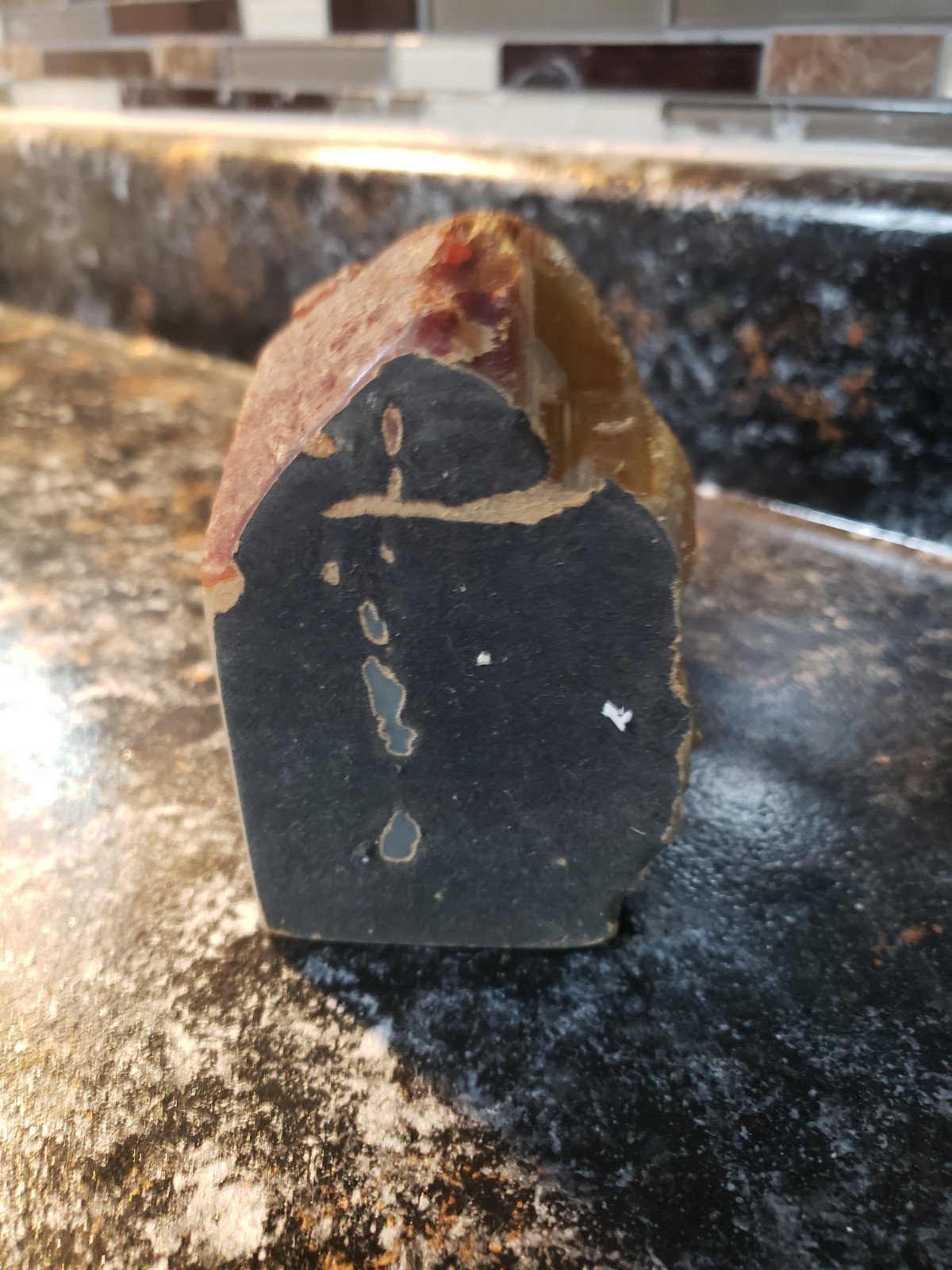 Set Of 3 Geode Rocks.Quartz Agate Quarter Piece Decor 5.5″ X 4″ And 5×3 ” 6×4″