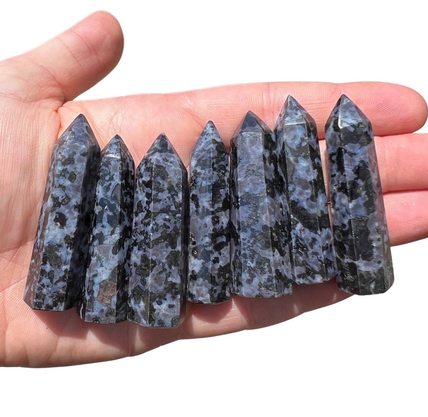 Indigo Gabbro Point (Mystic Merlinite), Natural Indigo Gabbro from Madagascar