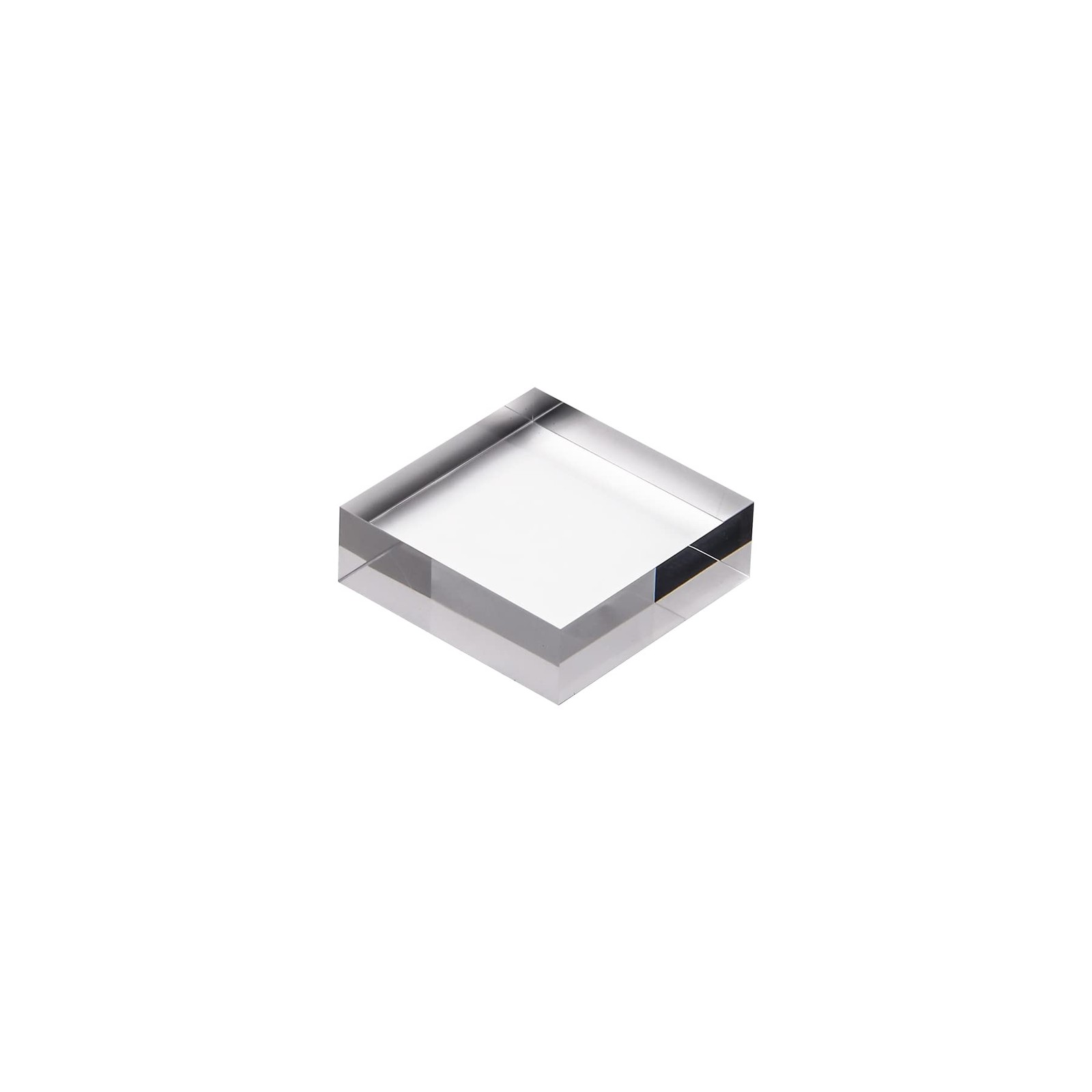3in Square Acrylic Cube Display Block, 1in Thickness, 2 Pack