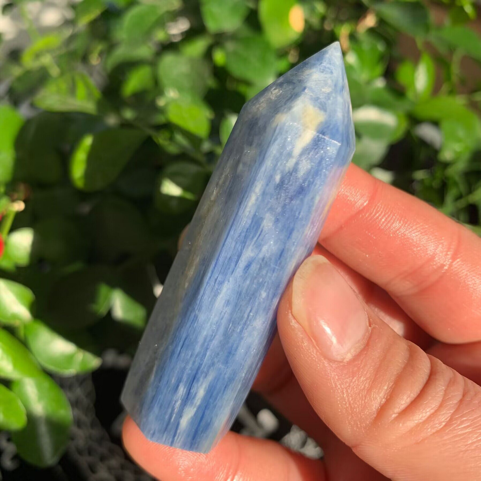 62g Blue Kyanite Obelisk Tower Quartz Crystal Polished Healing Stone