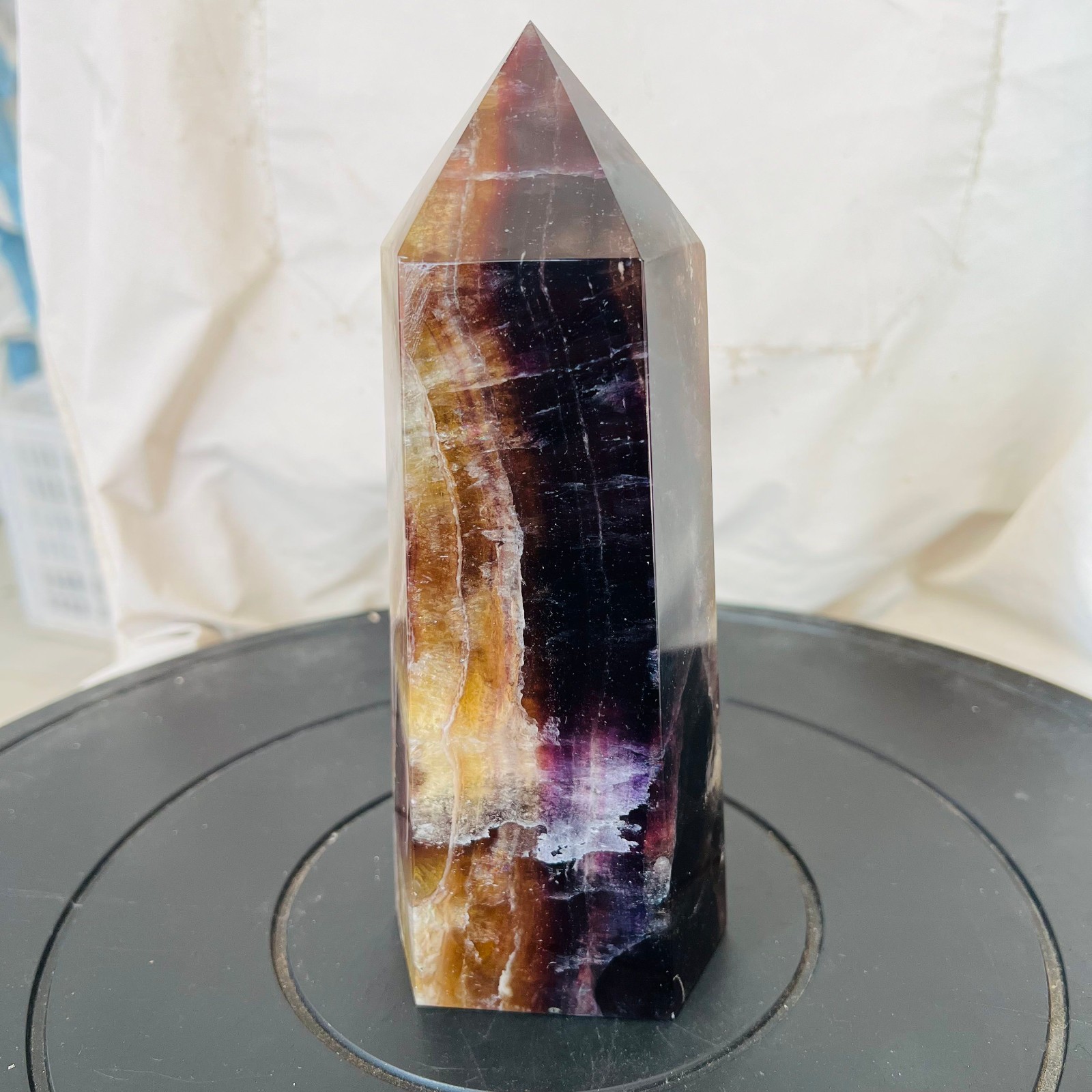 4.18LB Healing of natural colored fluorite crystal tower specimens 1900g