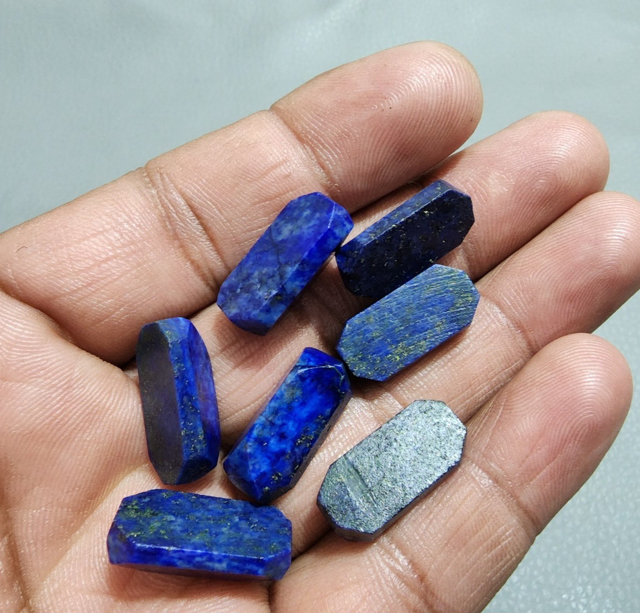 20MM Beautiful Lapis Lazuli Fancy Cabochon 7pcs Blue Stones for Jewelry Projects