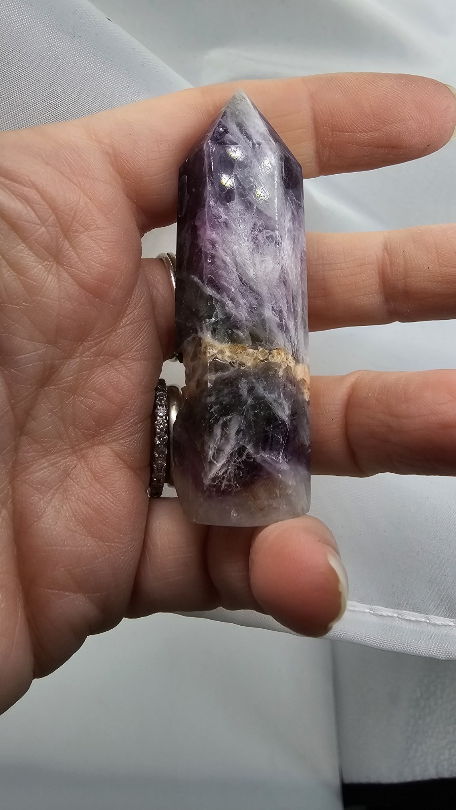 ⭐️SALE⭐️ Rainbow Fluorite Mini Point 43g 6.5cm Healing Anxiety