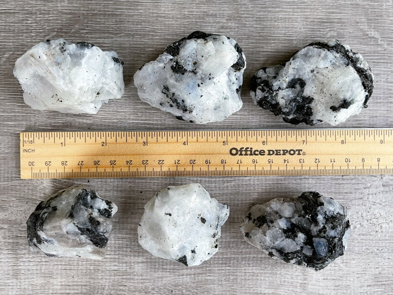 Grade A+ Large Rainbow Moonstone Raw Stone 2-3 Inches, Wholesale Bulk Lot