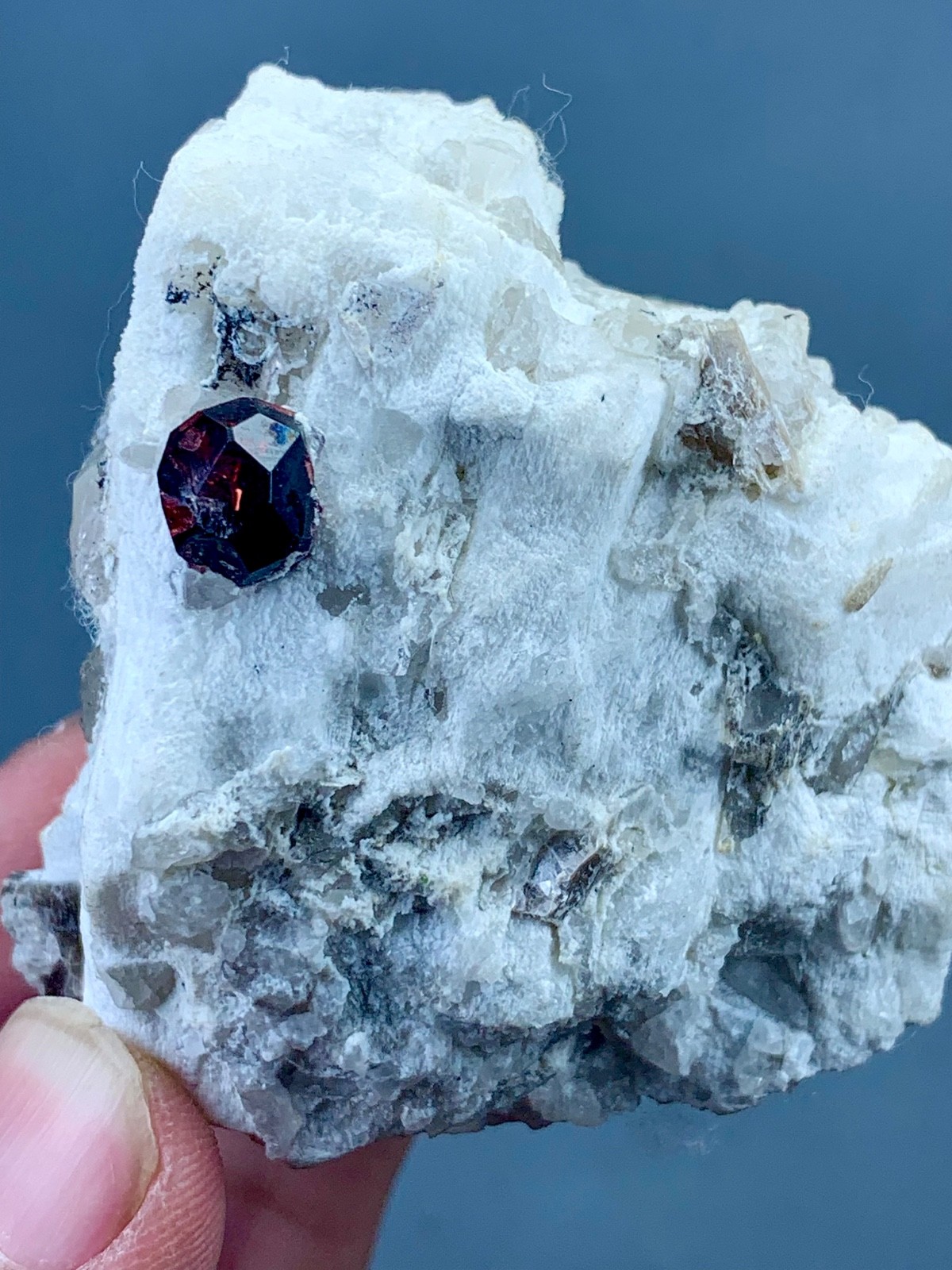 Natural Red Garnet Crystal Specimen from Pakistan (148 grams)
