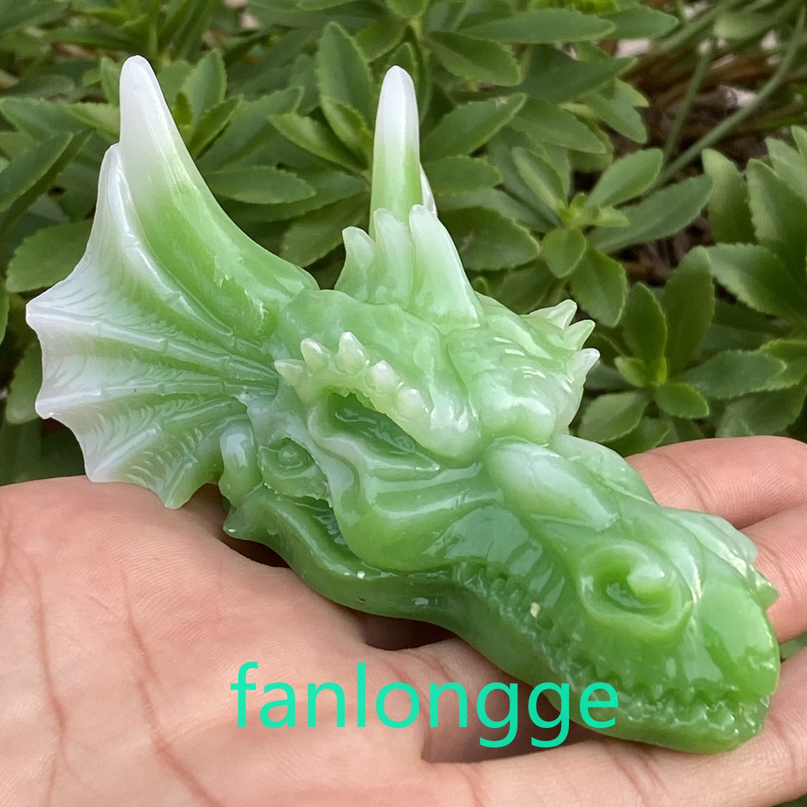 3.5″ Luminous Stone Pink Dragon skull Carved Quartz Crystal Gift Healing 1pc