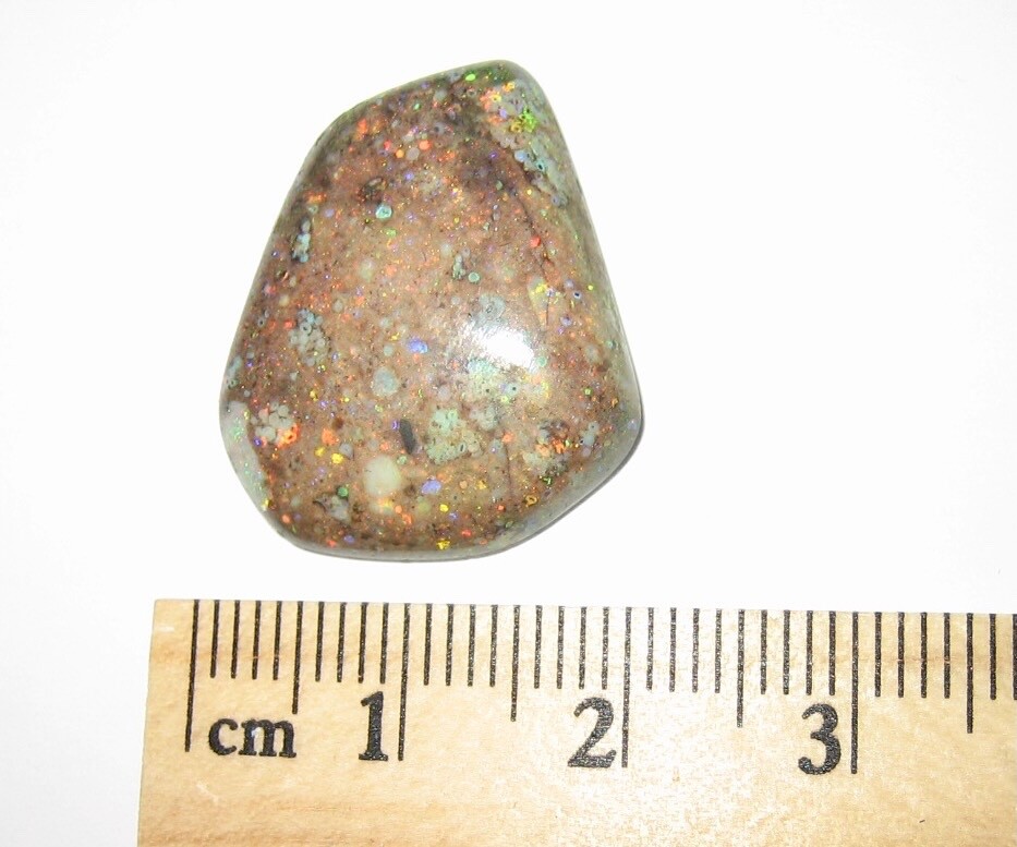 24mm x 20mm POLISHED NATURAL FREE FORM BOULDER OPAL CRYSTAL CABOCHON ~ 14cts *A1