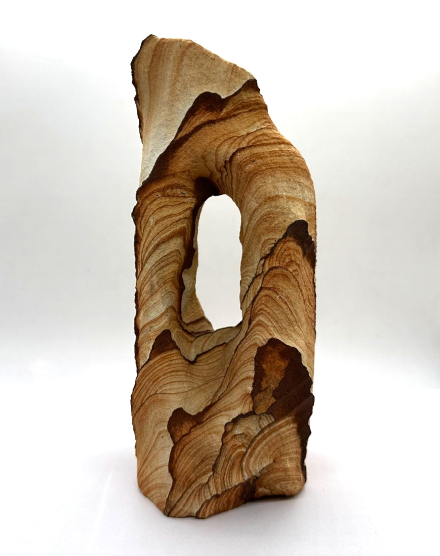 Sandstone Arch Sculpture Natural Rock Decor Display Piece 8″x3.5″ (3.2 Pounds)