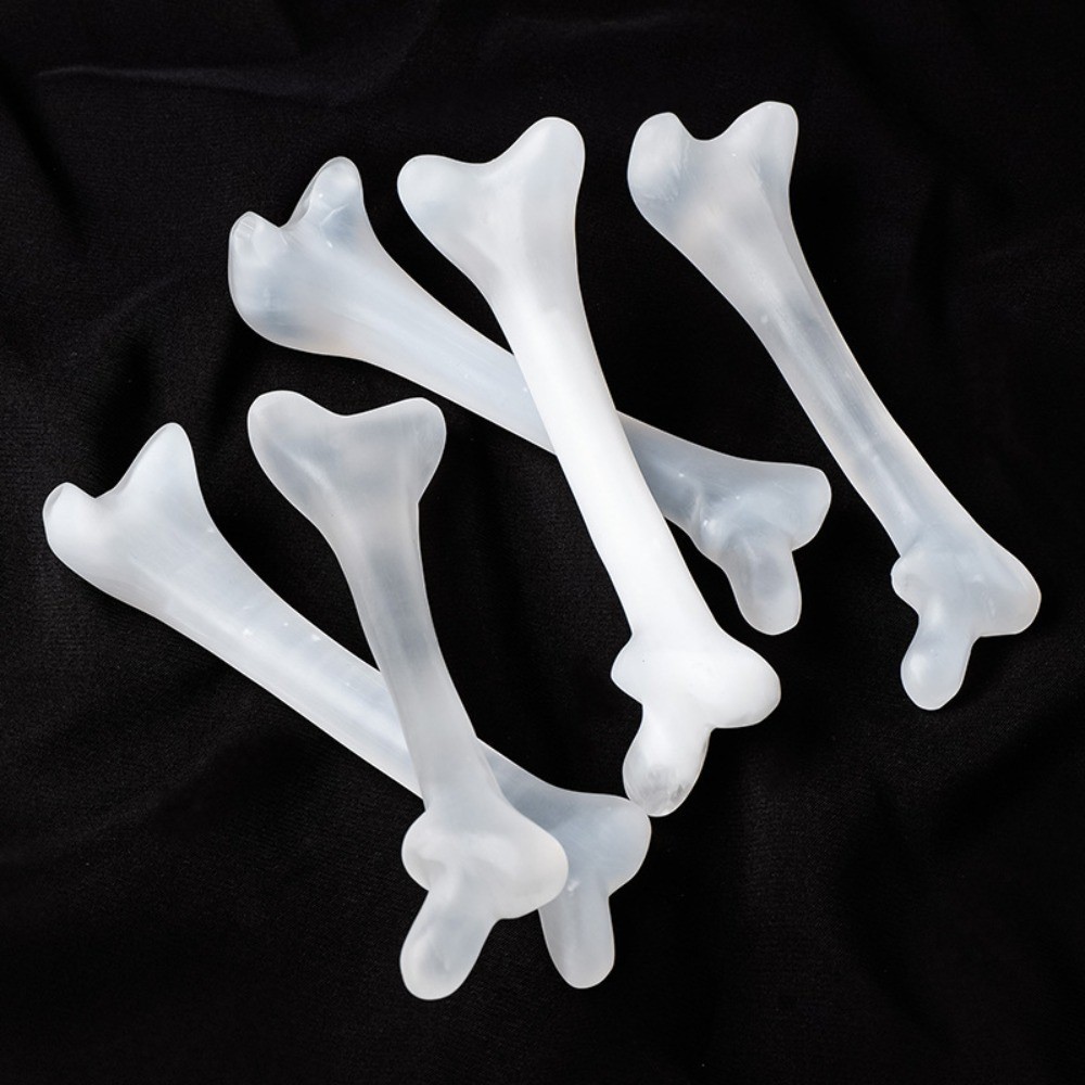 Gypsum Carved Skeleton Bone Halloween Spooky Gothic Home Party Decor Gift 2pcs