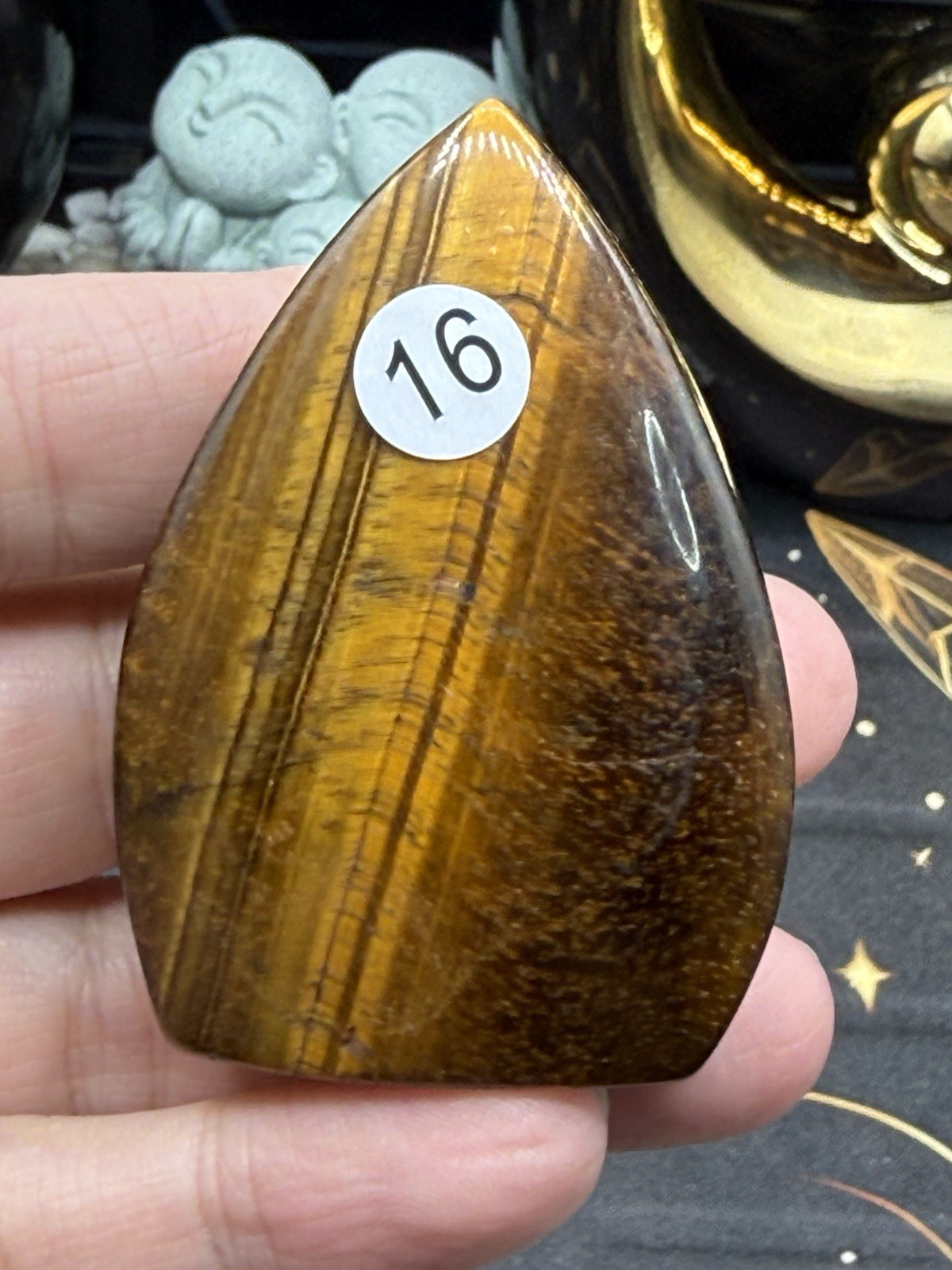 Natural Tigers eye Candle Flames Points beautiful color Free shipping