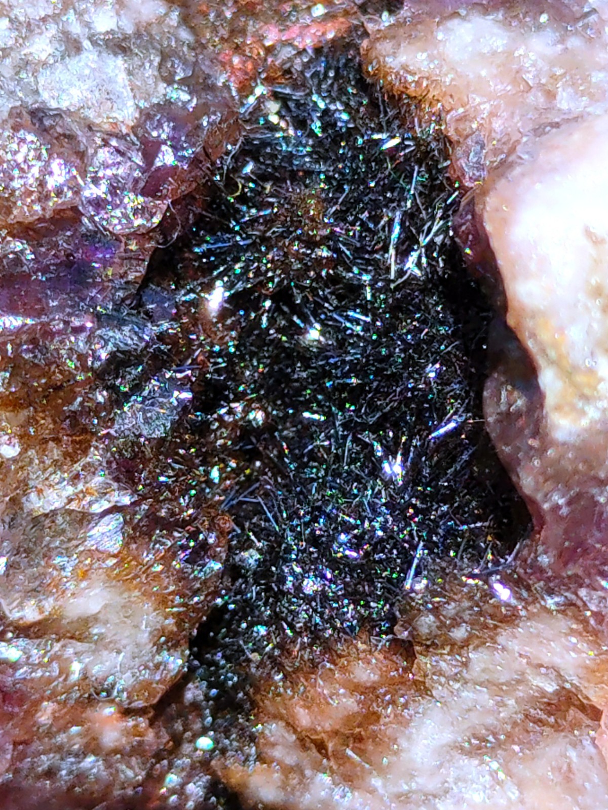 Rainbow 🌈 Rutiles with Karur Amethyst. Natural Mineral specimen Crystal