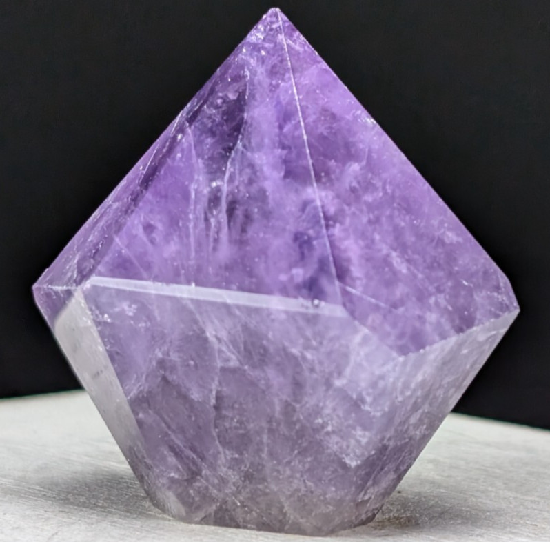 Amethyst Tower Diamond Gem Purple Crystal Chakra Point Gemstone Wand Reiki