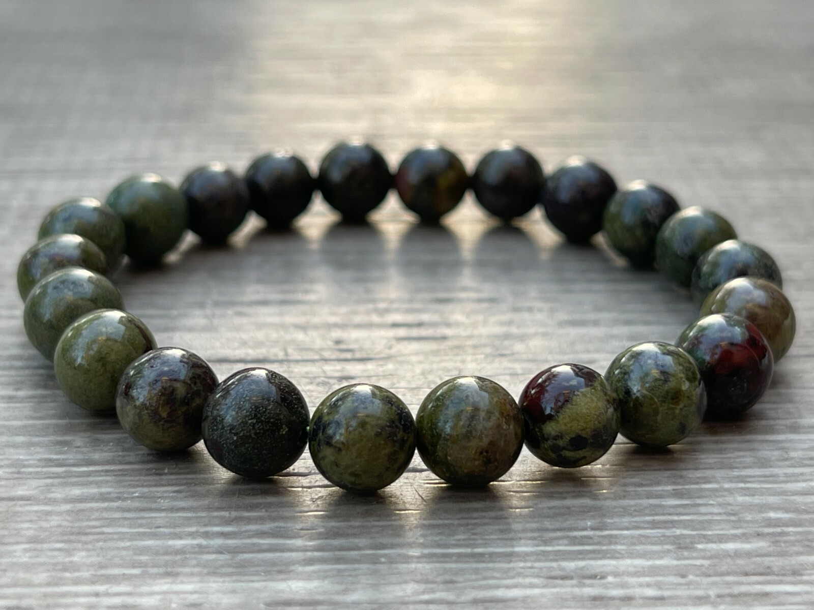 Grade A++ Dragons Blood Jasper Bead Bracelet 8mm, Genuine Gemstone Bracelet