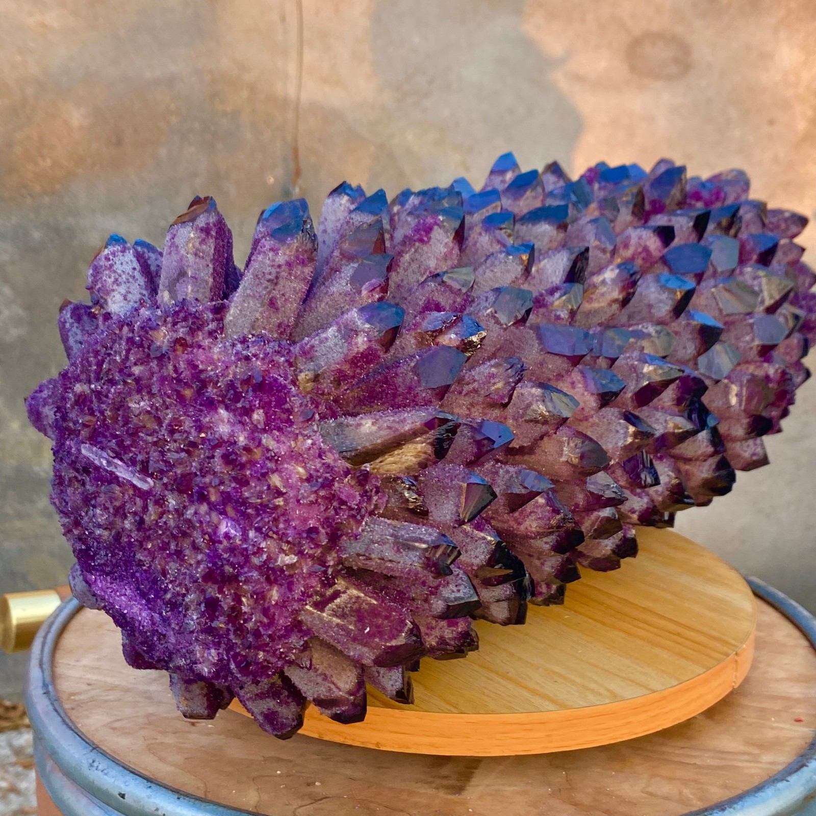 29.76LB New Find purple Phantom Quartz Crystal Cluster Mineral Specimen Healing