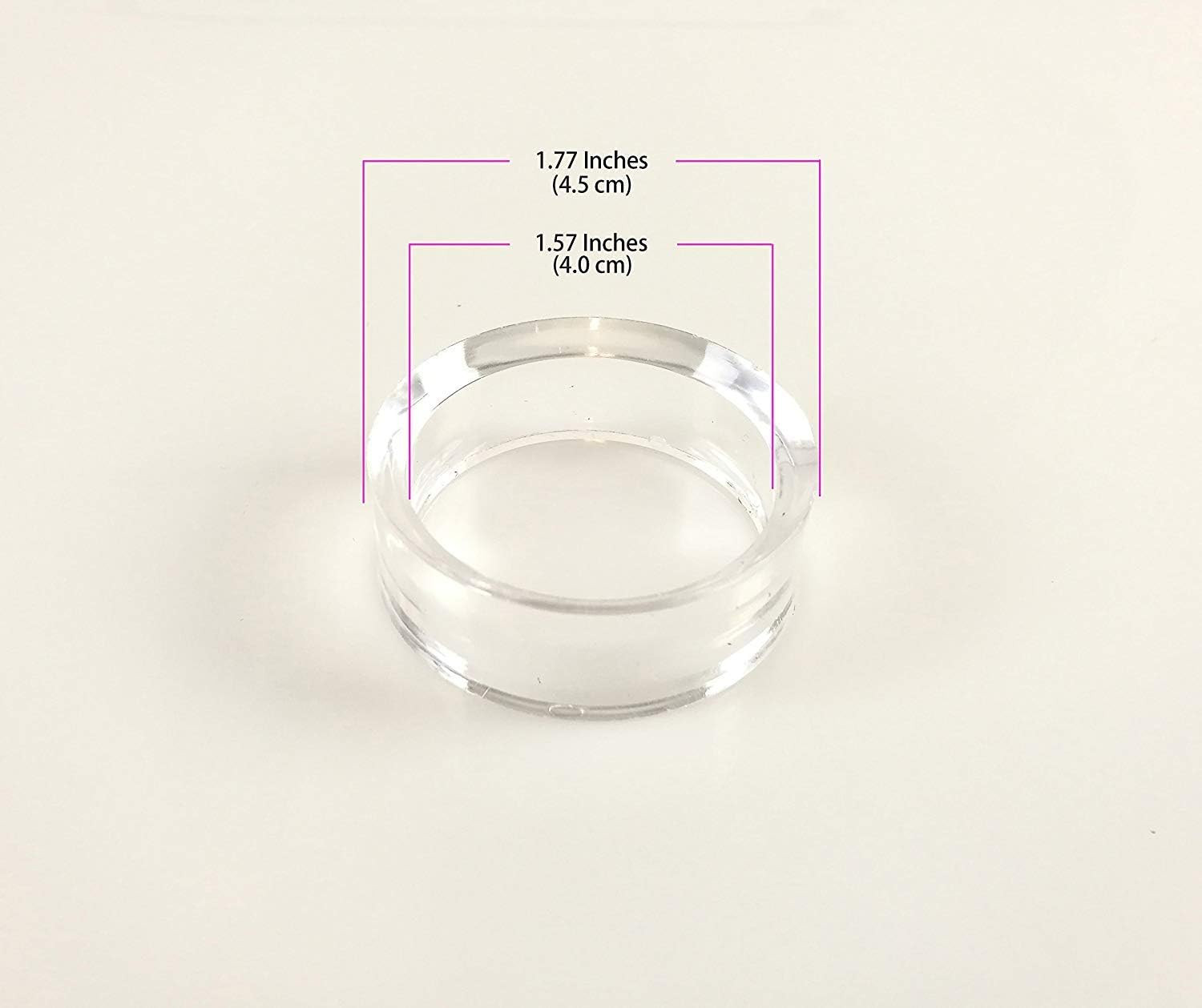 Party Zealot 30 Pcs Large Acrylic Clear Baseball Stands 1-5/8″ Size Display Hold