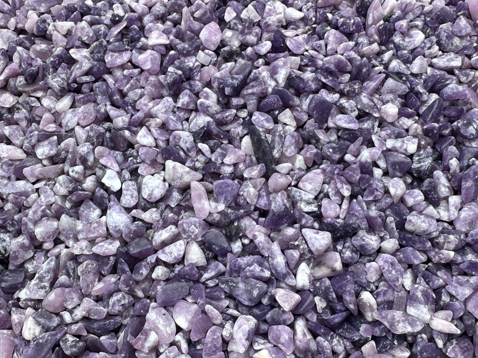 Lepidolite Semi Tumbled Gemstone Mini Chips 4 – 12 mm, Wholesale Bulk Lot