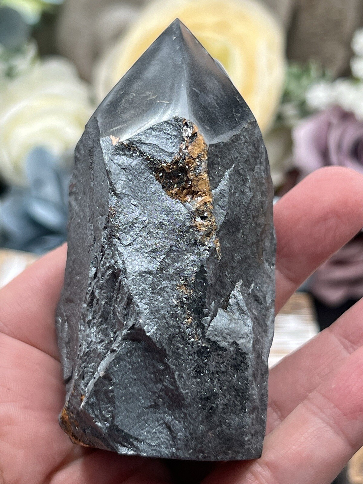 Natural Hematite Top Polished Points L@@K Free ship & Gift