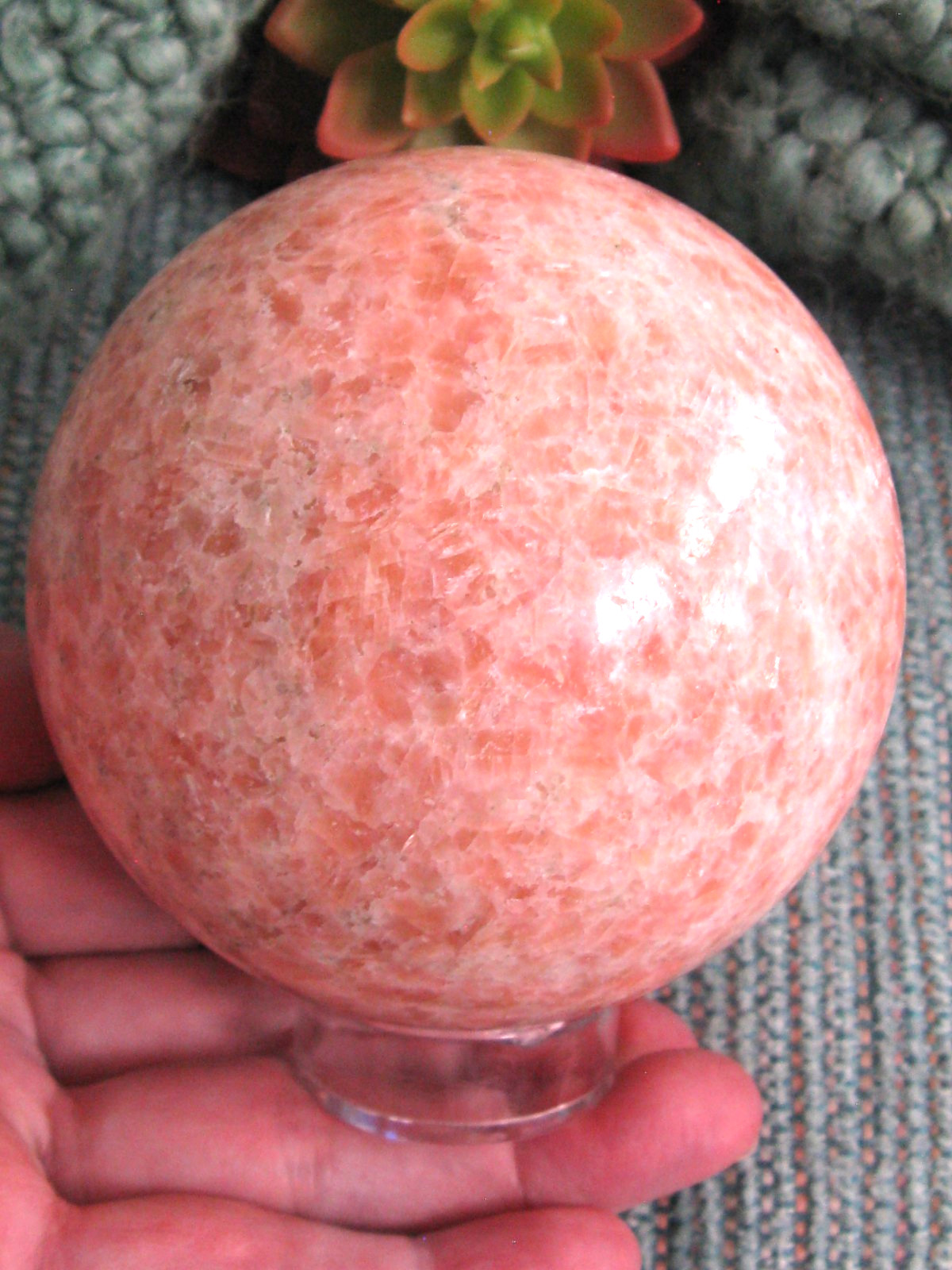 New Circular Clear Acrylic Stand Holder Display–Sphere, Ball-Reversible-1 1/8″