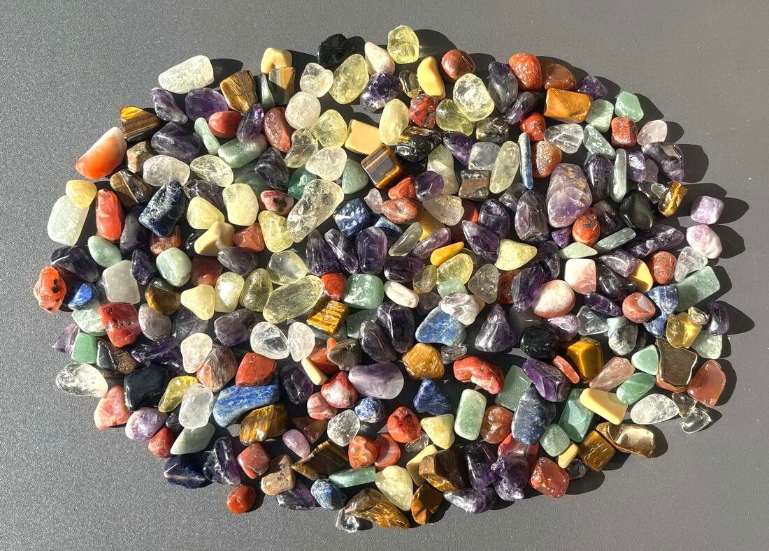 1 LB Bulk Mixed Natural Quartz Crystal Mineral Tumbled Chips Stones