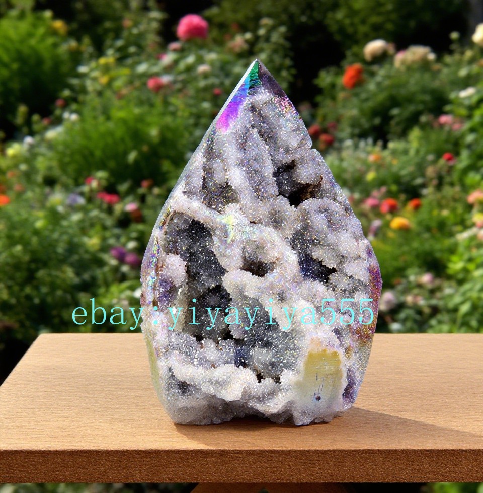Angel Aura Sphalerite Flame Rare Rainbow Metallic Crystal 200-300g Energy Gener